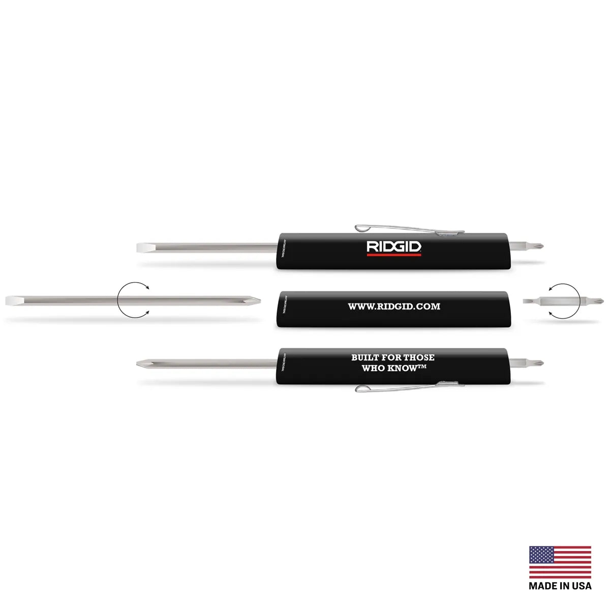 4-in-1 Reversible Screwdriver — 5.38″ × 0.45″