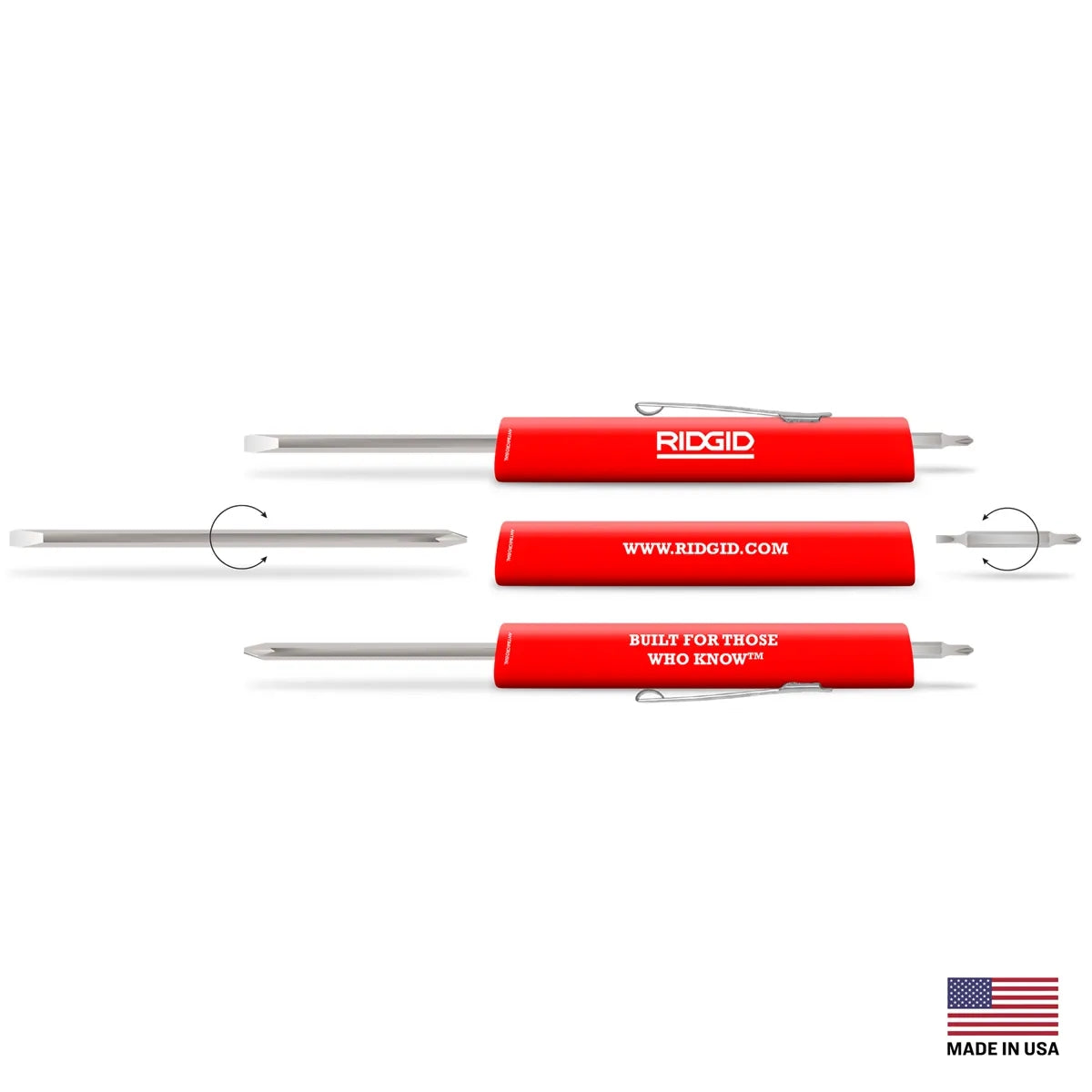 4-in-1 Reversible Screwdriver — 5.38″ × 0.45″