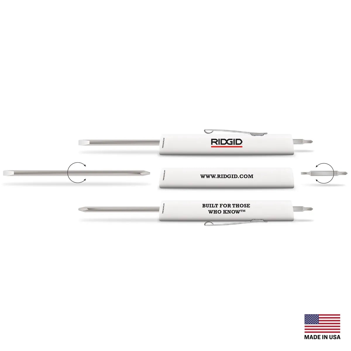 4-in-1 Reversible Screwdriver — 5.38″ × 0.45″