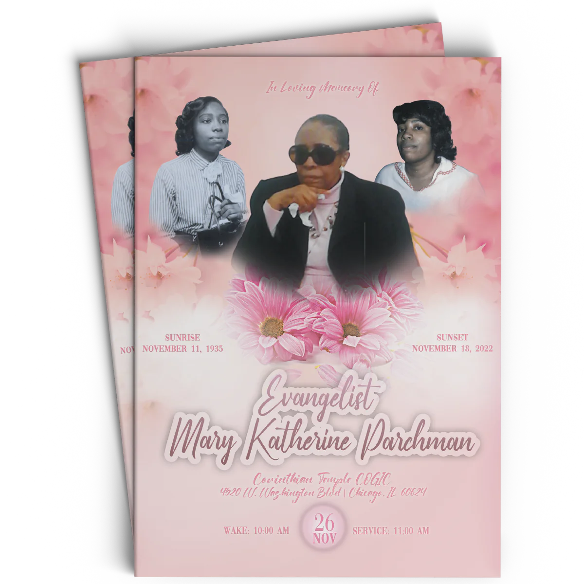 #74MP Gentle Love Memorial Program Design