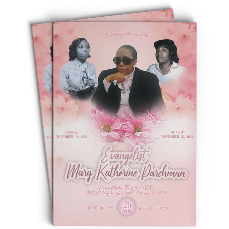 #74MP Gentle Love Memorial Program Design