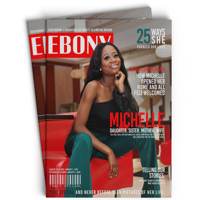 #77MP Ebony Magazine Memorial Program Design