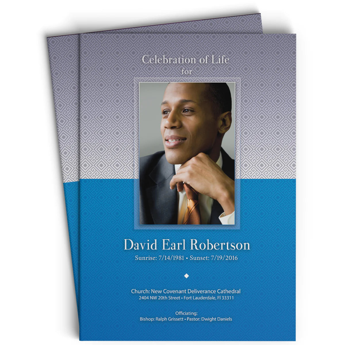 #93MP Blue Diamond Memorial Program Design