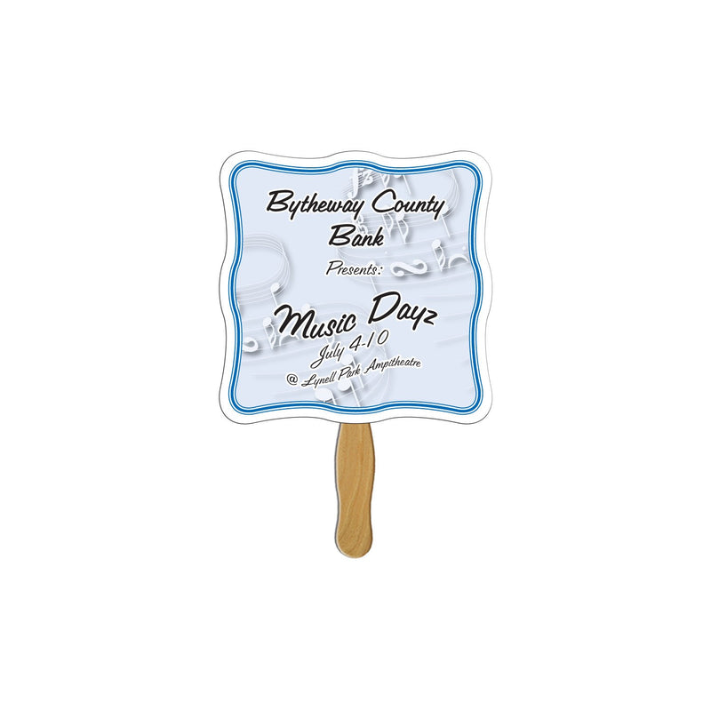 BF-125 - Wavy Square Hand Fan