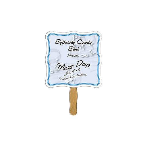 BF-125 - Wavy Square Hand Fan
