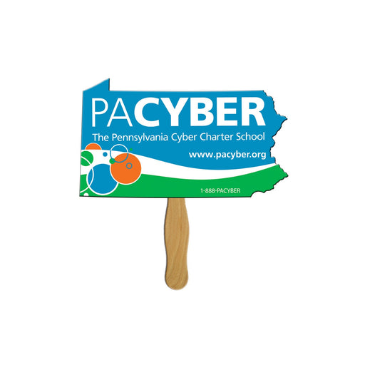 BF-PA - Pennsylvania State Shape Hand Fan