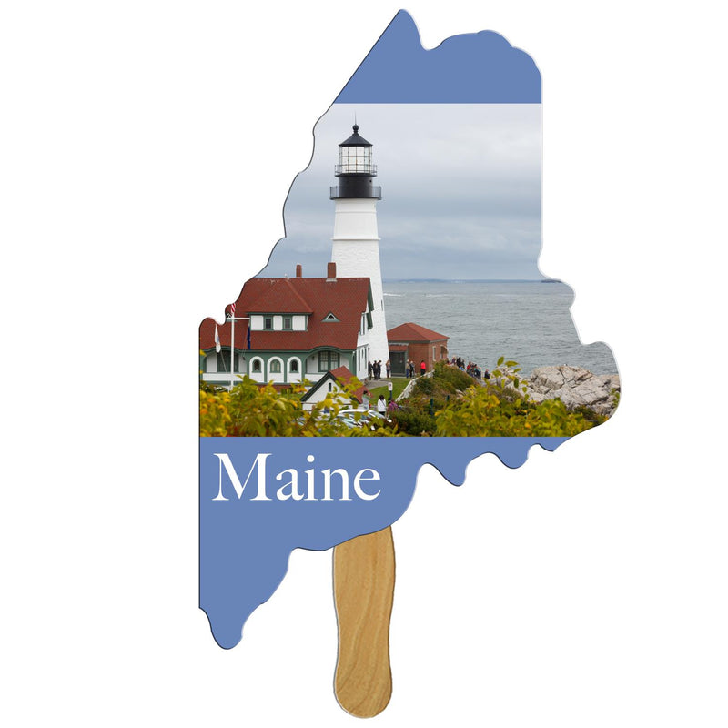BF-ME - Maine State Shape Hand Fan
