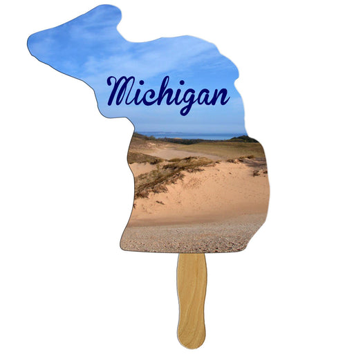 BF-MI - Michigan State Shape Hand Fan