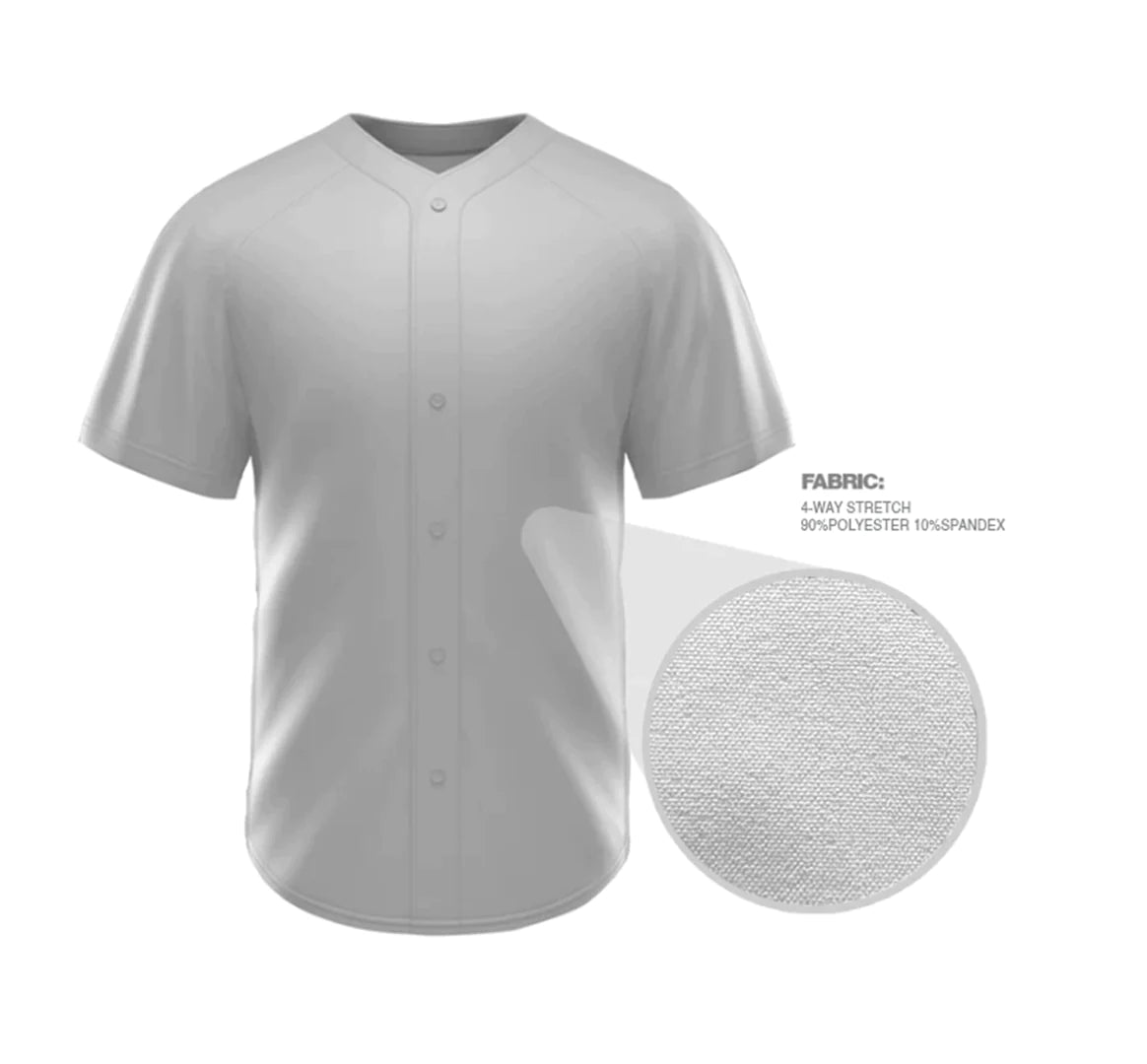 Men's Full Button Custom Baseball Jersey