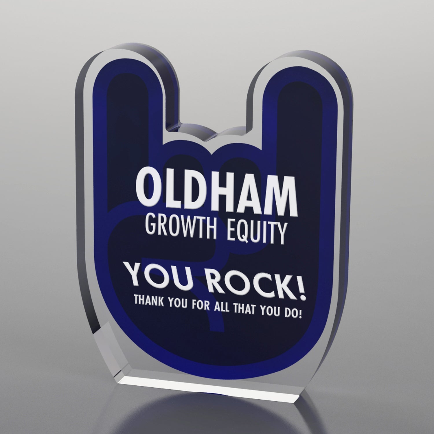 25MCD1237 You Rock Statement Acrylic Award, Blue