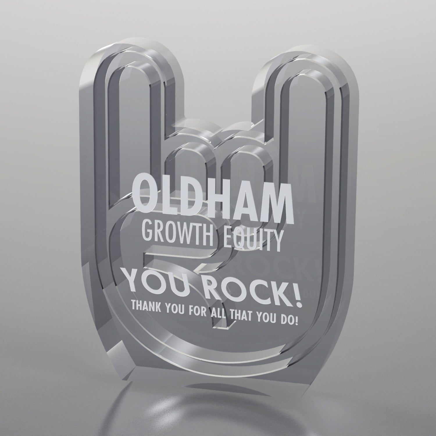 25MCD1238 You Rock Statement Acrylic Award With Laser Cuts