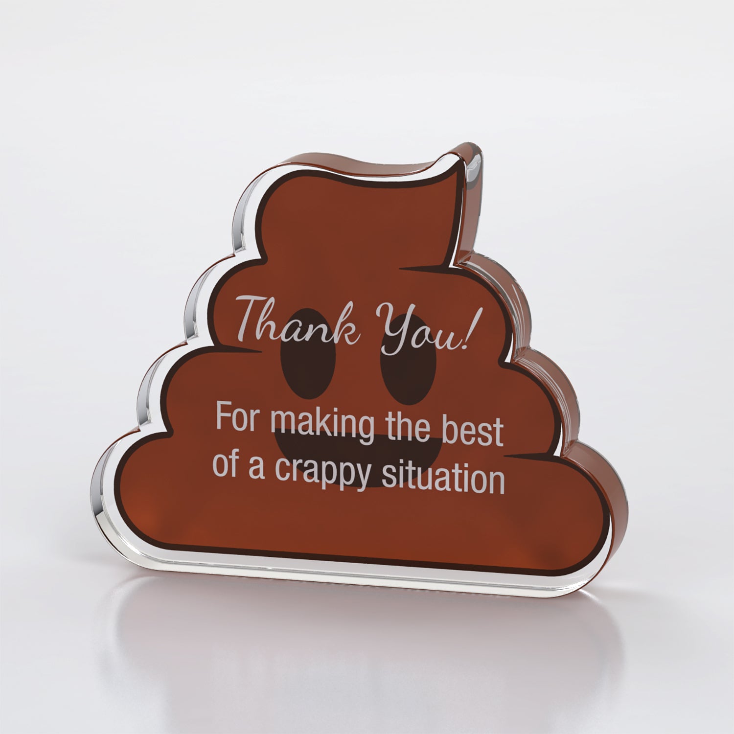 25MCD1243 Poop Emoji Acrylic Award