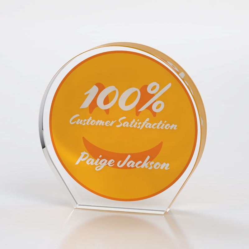 25MCD1244 Smiley Face Emoji Acrylic Award