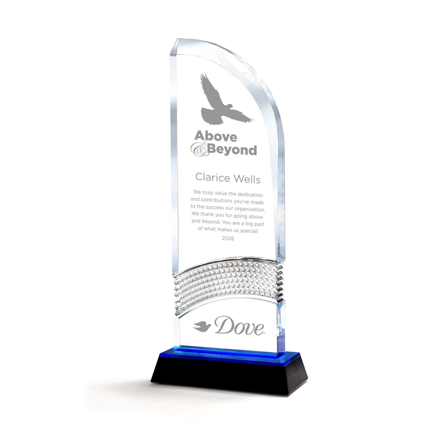25MCD1280 Diamond Swoop Acrylic Award