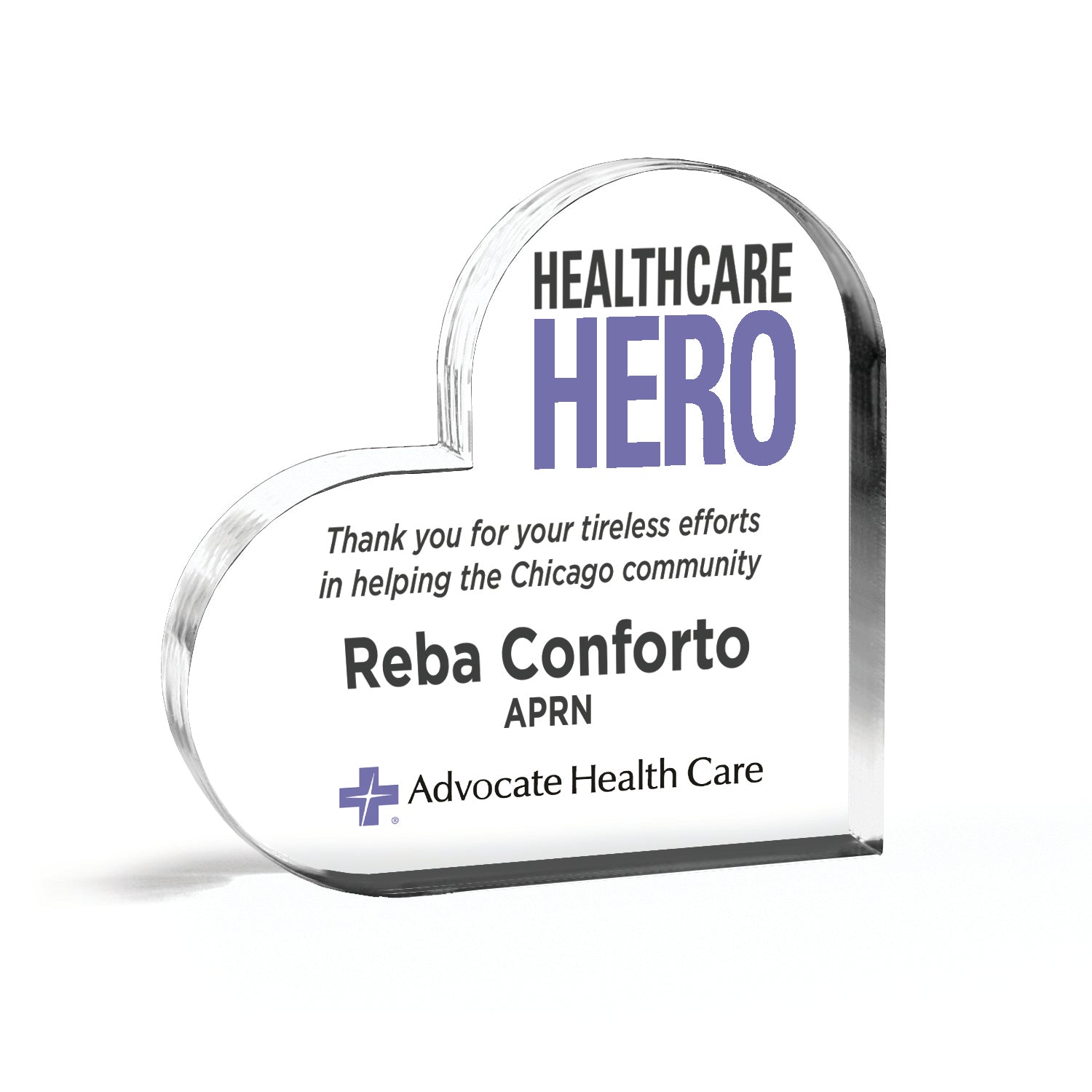25MCD1295 Contempo Heart Acrylic Award