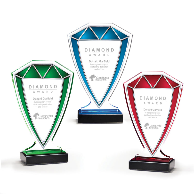 25MCD1315 Colorful Diamond Shaped Acrylic Award