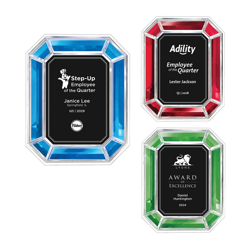 25MCD1335 Colorful Gem Acrylic Wall Plaque