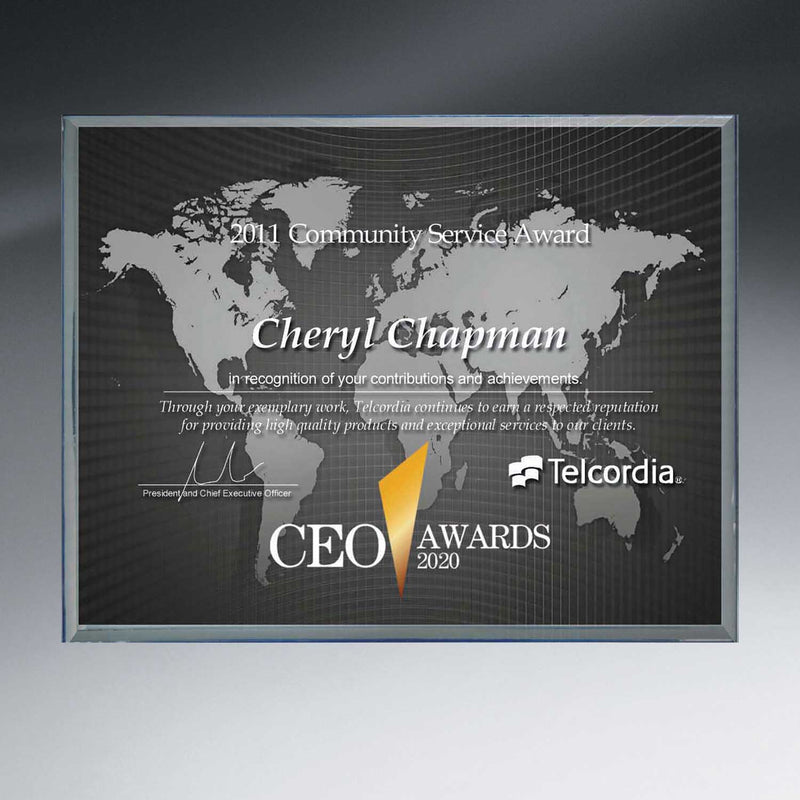 25MCD266B ¼" Thick Lucite Wall Plaque With Custom Digi-Color