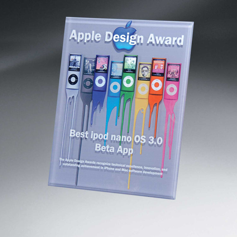 25MCD266C ¼" Thick Lucite Wall Plaque With Custom Digi-Color