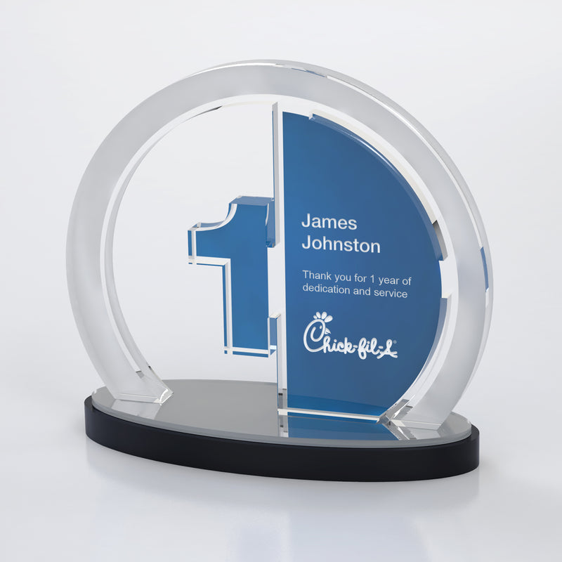 25MCD903Y_ Anniversary Achievement Award, Blue