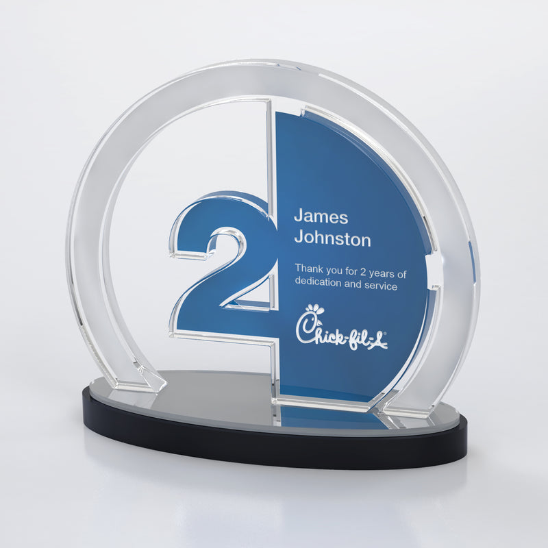 25MCD903Y_ Anniversary Achievement Award, Blue