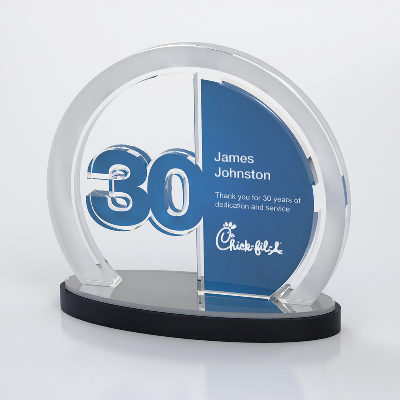 25MCD903Y_ Anniversary Achievement Award, Blue