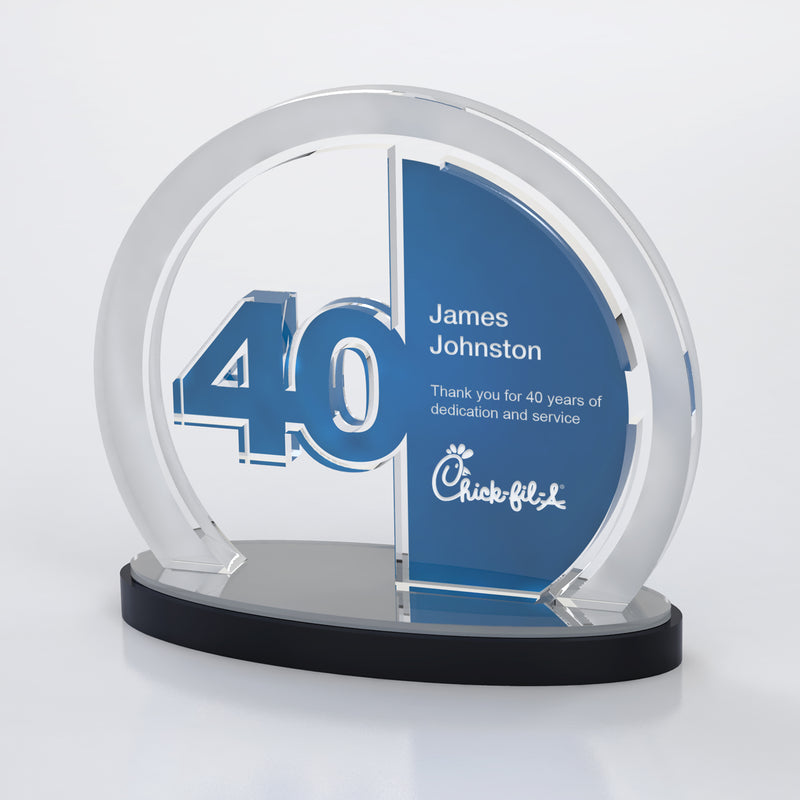 25MCD903Y_ Anniversary Achievement Award, Blue
