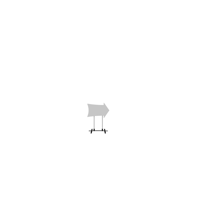 Contour Outdoor Sign Arrow Side - Plate Base