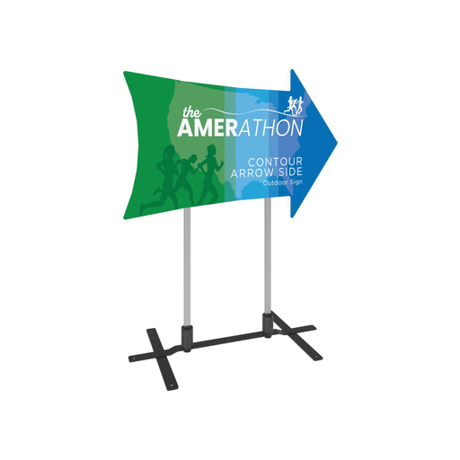 Contour Outdoor Sign Arrow Side - Plate Base