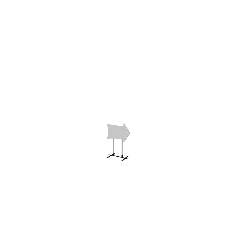 Contour Outdoor Sign Arrow Side - Plate Base