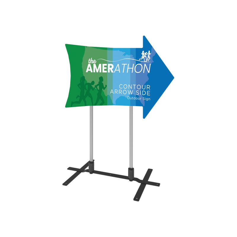 Contour Outdoor Sign Arrow Side - Plate Base