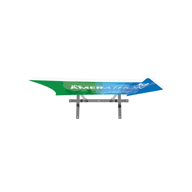 Contour Outdoor Sign Arrow Side - Plate Base