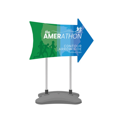 Contour Outdoor Sign Arrow Side - Water Base