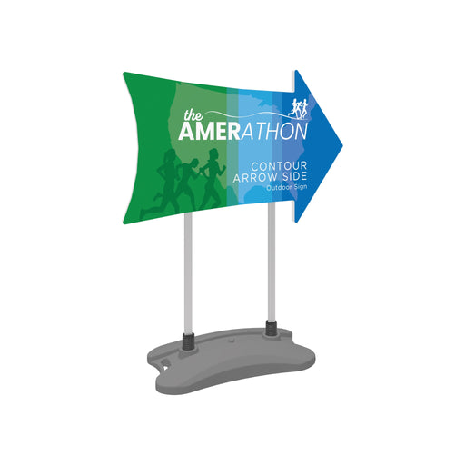 Contour Outdoor Sign Arrow Side - Water Base