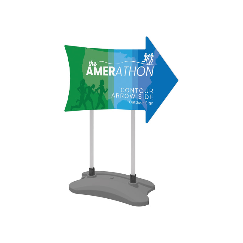 Contour Outdoor Sign Arrow Side - Water Base