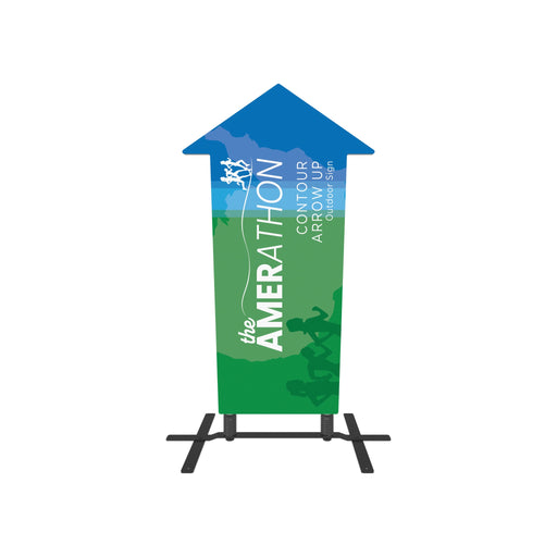 Contour Outdoor Sign Arrow Up - Plate Base