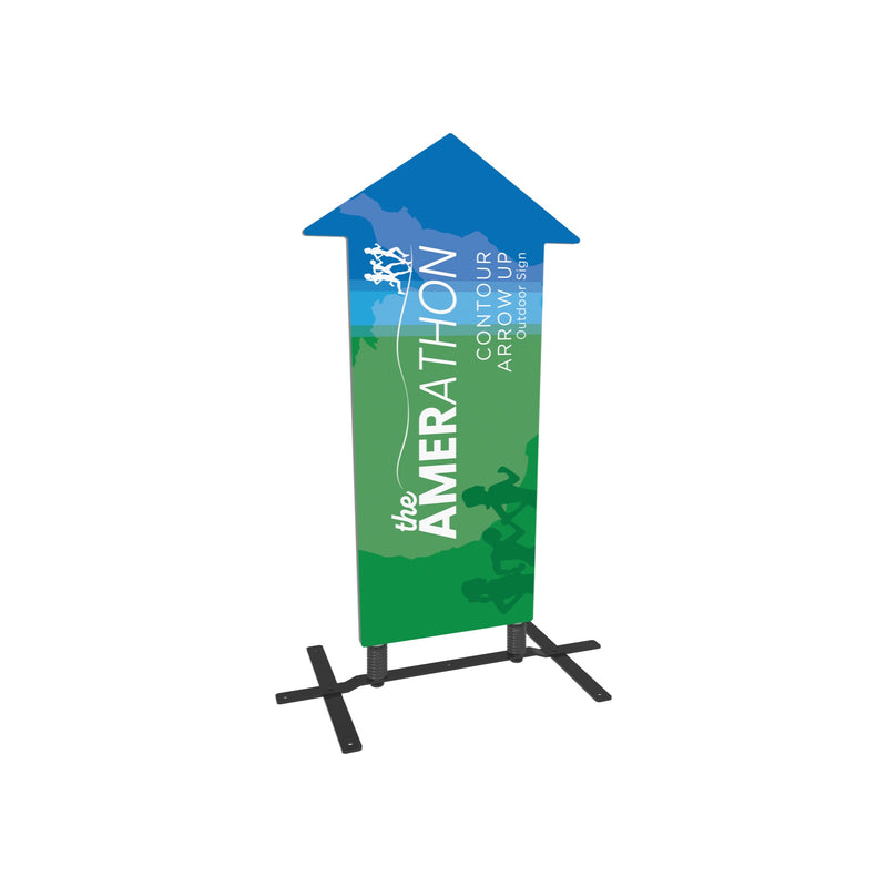 Contour Outdoor Sign Arrow Up - Plate Base