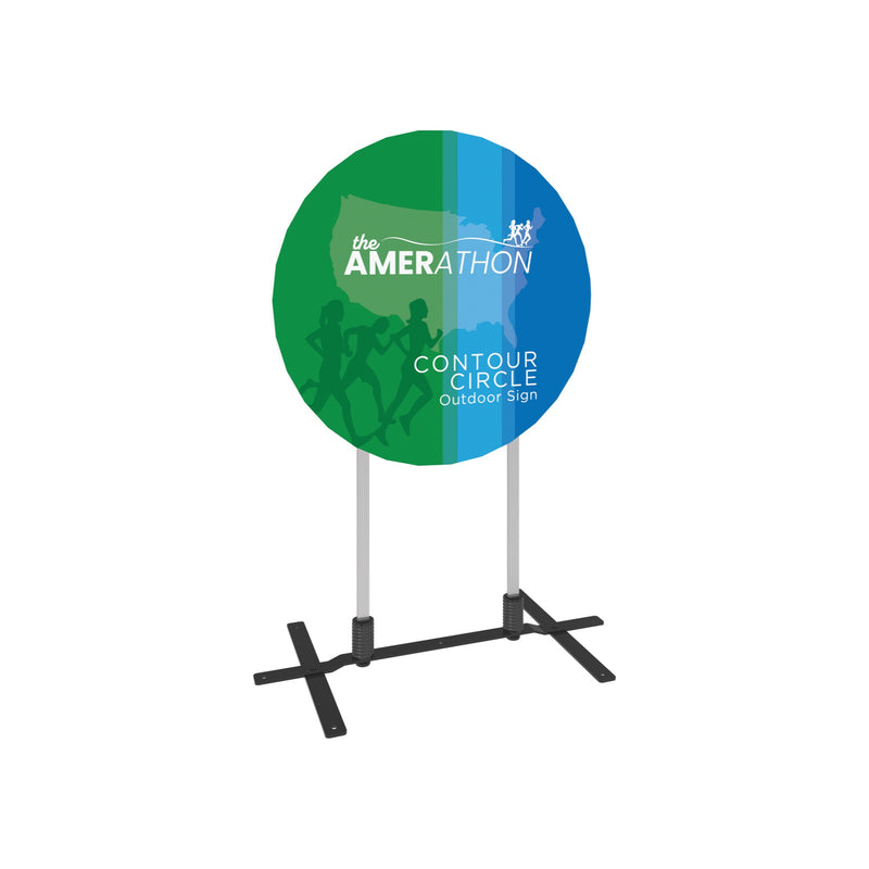 Contour Outdoor Sign Circle - Plate Base