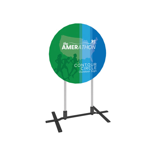 Contour Outdoor Sign Circle - Plate Base
