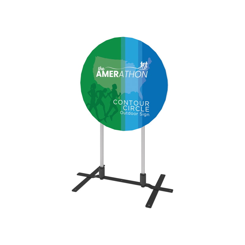 Contour Outdoor Sign Circle - Plate Base