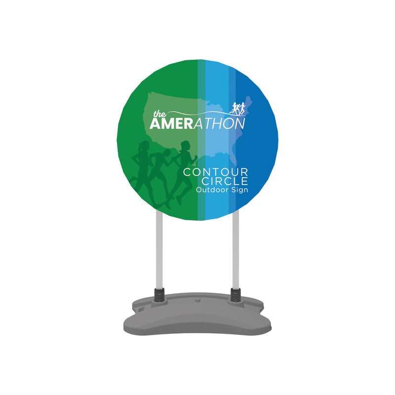 Contour Outdoor Sign Circle - Water Base
