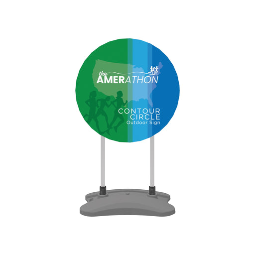 Contour Outdoor Sign Circle - Water Base