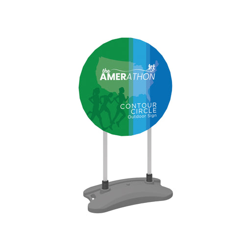 Contour Outdoor Sign Circle - Water Base