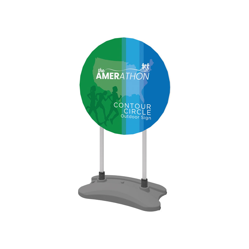 Contour Outdoor Sign Circle - Water Base