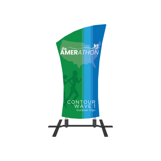 Contour Outdoor Sign Wave 1 - Plate Base