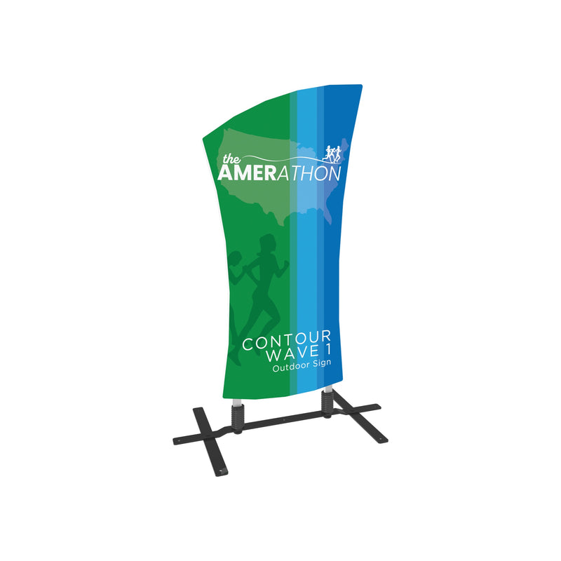 Contour Outdoor Sign Wave 1 - Plate Base
