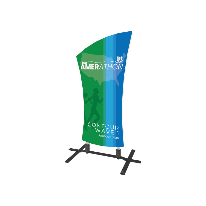 Contour Outdoor Sign Wave 1 - Plate Base