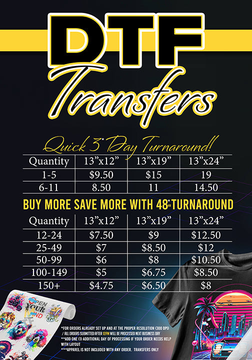 DTF Gange Sheet 13"x12"