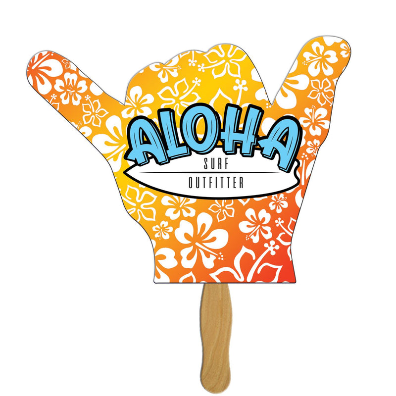 EZX-177 - Hang Loose  Hand Fan Full Color (1 Side)