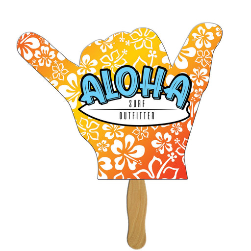 EZX-177 - Hang Loose  Hand Fan Full Color (1 Side)